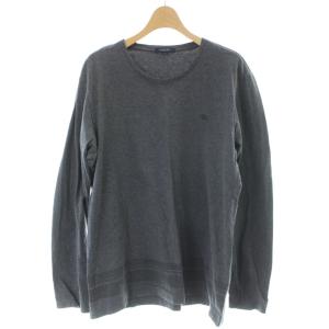 カットソー LL グレー ラウンドネック ロゴ刺繍 長袖 /AP