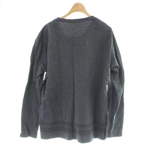 BURBERRY LONDON カットソー LL グレー ラウンドネック ロゴ刺繍 長袖 /AP