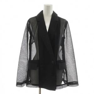 テーラードジャケット メッシュ 0 黒 ブラック /RR