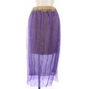 Sheer Layered Washer Skirt シアーレイヤードワッシャースカート イージー ロング