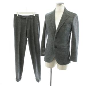 スーツ セットアップ テーラードジャケット パンツスラックス ウール 36R グレー H1E25-232-05