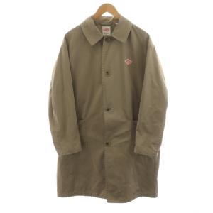 ステンカラーコート スプリングコート ミドル丈 ロゴ 38 ベージュ /AN61