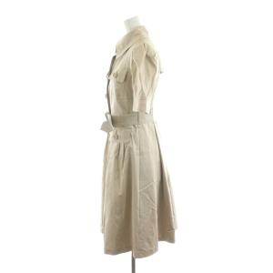 BURBERRY BLACK LABEL ワンピース ひざ丈 半袖 ベルト 38 ベージュ FM464-182-40 /AN37
