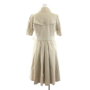 BURBERRY BLACK LABEL ワンピース ひざ丈 半袖 ベルト 38 ベージュ FM464-182-40 /AN37