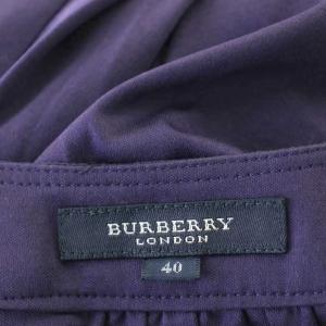 BURBERRY LONDON ワンピース 半袖 ひざ丈 40 紫 パープル FMD43-574-28 /G