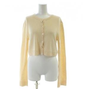 カーディガン カシミヤ 38 アイボリー