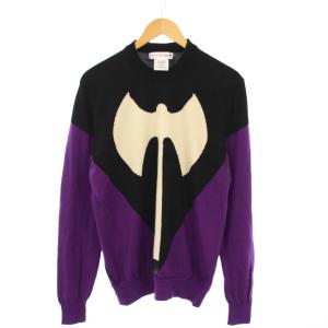 VETEMENTS ニット プルオーバー ブラック パープル WSS17CDG6