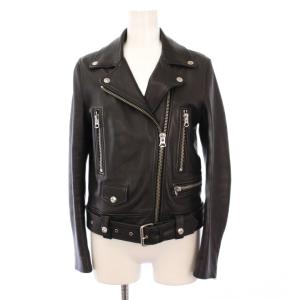 MOCK ダブルライダースジャケット 34 ブラック