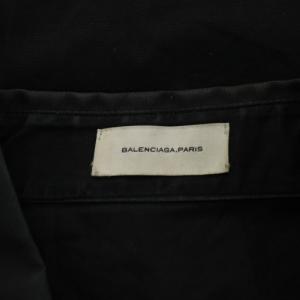 BALENCIAGA シャツ 長袖 コットン 38 黒 ブラック /AN41