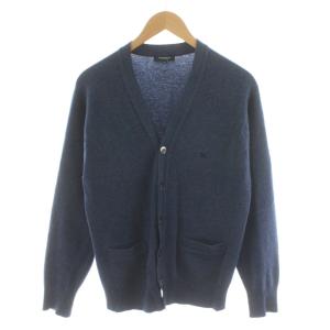 カーディガン ウール M 紺 ネイビー /AN34