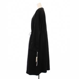 GRACE CONTINENTAL 21AW ポンチフレアコート アウター ロング ノーカラー 36 黒 0121469066 /KH