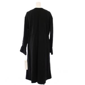 GRACE CONTINENTAL 21AW ポンチフレアコート アウター ロング ノーカラー 36 黒 0121469066 /KH