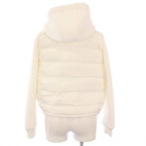 DOUBLE STANDARD CLOTHING ESSENTIAL ダウンジャケット フーディ スウェット切替 F 白 2505-50-214 /KH