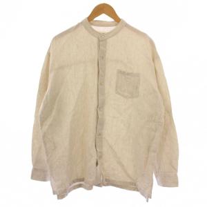 band collar shirt sumi シャツ 長袖 バンドカラー リネン アイボリー E241T100