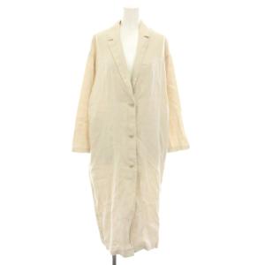 ロングテーラードジャケット long tailored jacket シングル アウター 麻 リネン 1