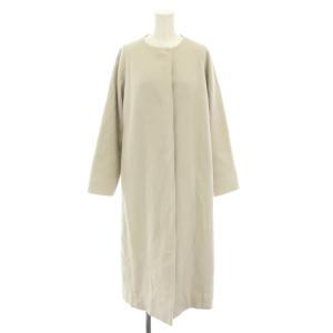 ノーカラーコート アウター ロング 1 ライトグレー E193T130 /YT