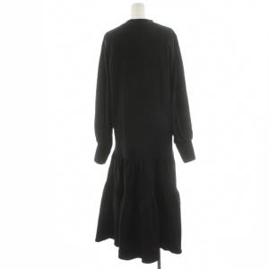 furfur スウェットワンピース マキシ ロング 長袖 F 黒 ブラック RWCO241111 /AN35