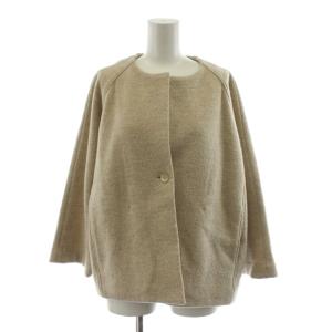 プレスウールノーカラーショートコート 2 ベージュ E173K069 /AN31