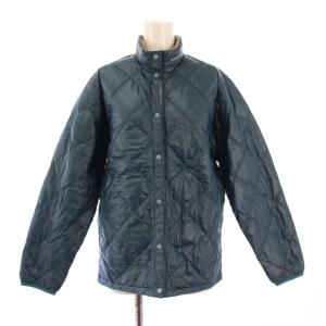 ウルトラライトダウンインナージャケット アウター スタンドカラー ショート丈 ロゴ 刺繍 ナイロン M