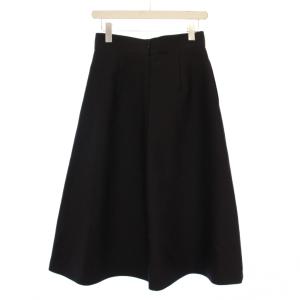 ADORE 22AW シルクウールツイルスカート フレアスカート ロング 36 黒 531-2220004 /BM