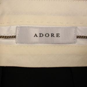 ADORE 22AW シルクウールツイルスカート フレアスカート ロング 36 黒 531-2220004 /BM