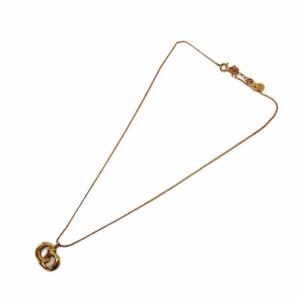 Christian Dior ネックレス ペンダント CDロゴ ゴールドカラー /KH OH