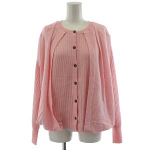 24AW ケープニット カーディガン 長袖 ウール 38 ピンク 531-4270126 /AN35