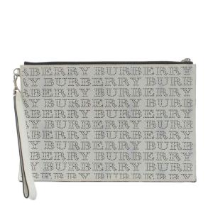 BURBERRY クラッチバッグ レザー ホワイト