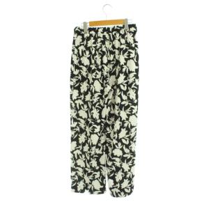 BEAUTY&YOUTH UNITED ARROWS ボタニカルプリント イージーパンツ L 黒 白 1614-699-6335 /JP