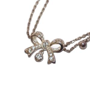 ネックレス ペンダント リボンモチーフ 925 シルバーカラー /KH