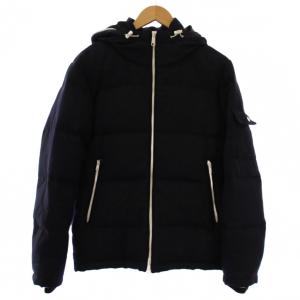 ダウンジャケット ジップアップ フード ウール S ネイビー 11-18-3681-187 /BM