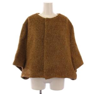 ヨウジヤマモト 起毛アルパカ混ポンチョジャケット 2 ブラウン YT-J47-139 /BM