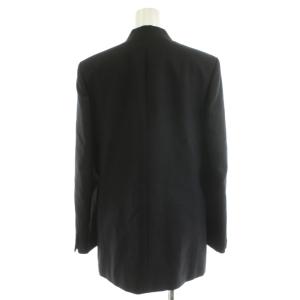 ADORE 22AW シルクウールツイルジャケット ノーカラージャケット シングル 絹 ウール 36 黒 ブラック