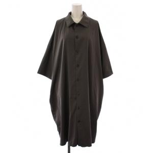 ヨウジヤマモト シャツワンピース 五分袖 ひざ丈 1 カーキ YH-D22-900 /BM