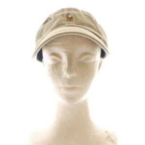 POLO RALPH LAUREN コットンキャップ 帽子 マルチ刺繍 59cm ベージュ /SS OS