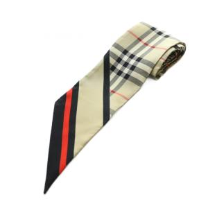 スキニースカーフ チェック ベージュ ブラック 8037017