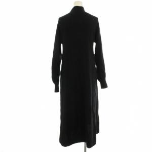 GRACE CONTINENTAL 23AW ニットワンピース ロング 花柄 刺繍 ロング 36 黒 ブラック 0123433181 /G