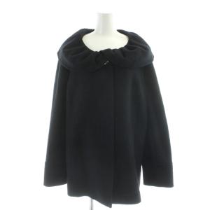 コート 46 黒 ブラック ビッグカラー /AP