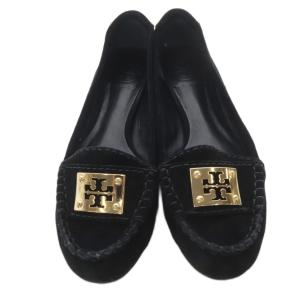 TORY BURCH モカシン スエード 8M 黒 ブラック /SR
