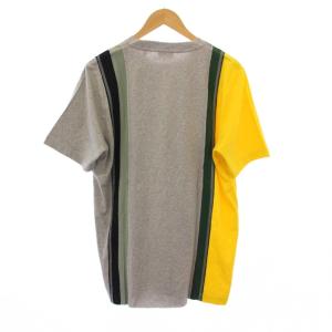 DIESEL Tシャツ 半袖 クルーネック 切替 ストレッチ M グレー タグ付き /BB