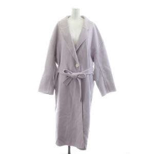 トスカーナエアーリバーロングコート チェスターコート ウール ベルト付き 44 ラベンダー 153-99006