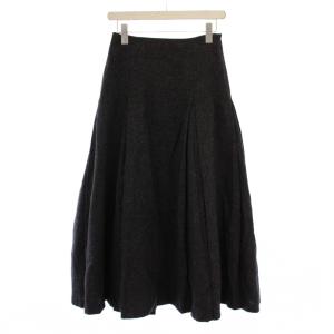 フレアスカート ロング ウール ナイロン 1 グレー /BM
