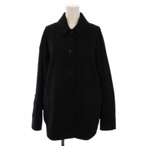 25AW WOODMERE 3 OS SHIRT JK シャツジャケット ウール S 黒 01-540820
