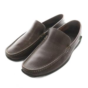 アンバース ANVERS レザースリッポン ローファー 6.5 茶 ブラウン /SS OS