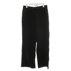23SS CRISP LINEN MIAN イージーパンツ 麻 リネン 40 黒 ブラック 3106433