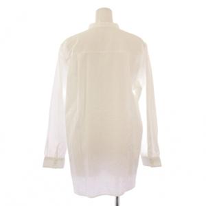 J.PRESS 23SS シャツ ブラウス 長袖 バンドカラー ワンカラー ストライプ柄 9 白 ホワイト /BB