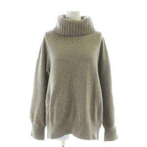 ニット セーター ウール ベージュ オフタートルネック 無地 長袖 /AP