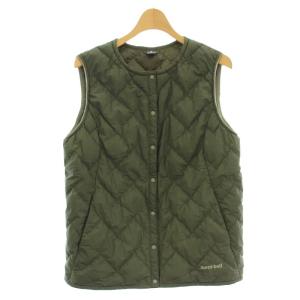 スペリオダウン ラウンドネック ダウンベスト インナーダウン L カーキ 1101671 /G