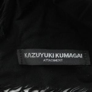 KAZUYUKI KUMAGAI ATTACHMENT ストール フリンジ 黒 ブラック /AN24