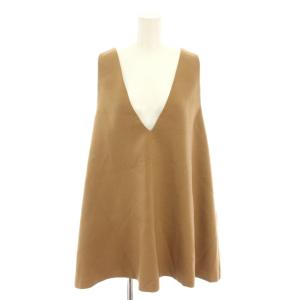 LOUNIE セットアップ 上下 カットソー ブラウス Vネック ノースリーブ イージーパンツ スラックス ジップフライ